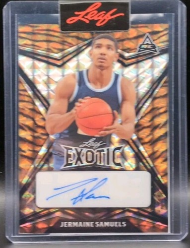 JERMAINE SAMUELS 2022-23 Leaf Exotic RC AUTO PROOF Tiger #1/1 Rockets Villanova