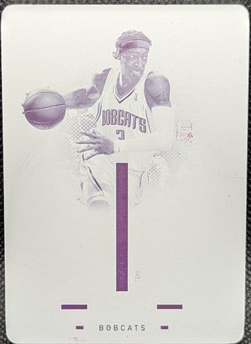 GERALD WALLACE 2020-21 Panini Flawless Patches PRINTING PLATE SP #1/1 Bobcats of