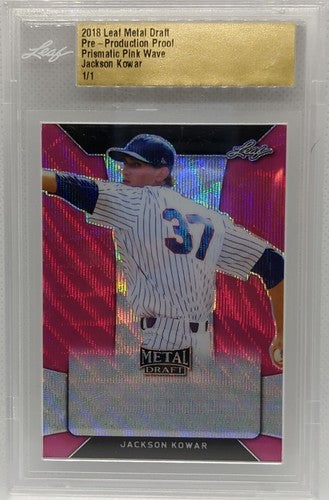 JACKSON KOWAR 2018 Leaf Metal Draft RC PRE-PRODUCTION PROOF SP 1/1 Royals One of