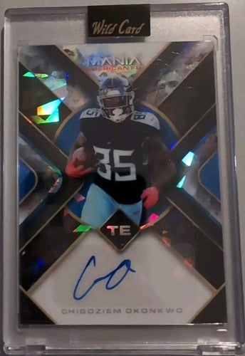 CHIGOZIEM OKONKWO 2022 Wild Card Mania American FB RC AUTO RUSHMORE #1/1 Titans