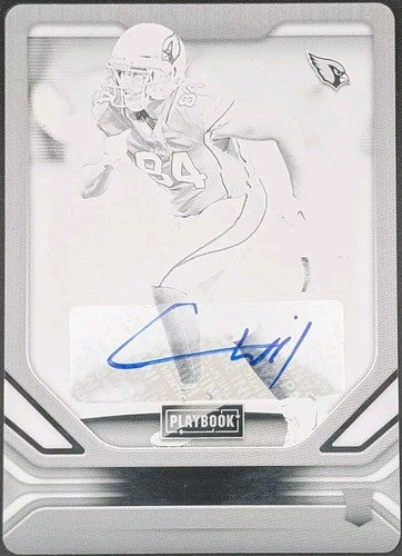 CALEB WILSON 2019 Panini Playbook RC AUTO PRINTING PLATE SP #1/1 Cardinals #179