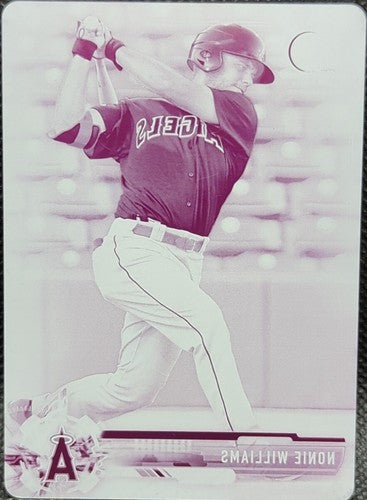 NONIE WILLIAMS 2014 Topps Bowman Draft RC PRINTING PLATE SP #1/1 Angels One of