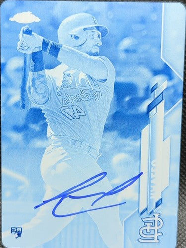 RANGEL RAVELO 2020 Topps Chrome RC AUTO PRINTING PLATE SP #1/1 Cardinals One of