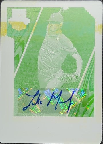 LUKE MURPHY 2021 Panini Elite Extra RC AUTO PRINTING PLATE SP #1/1 Angels One of