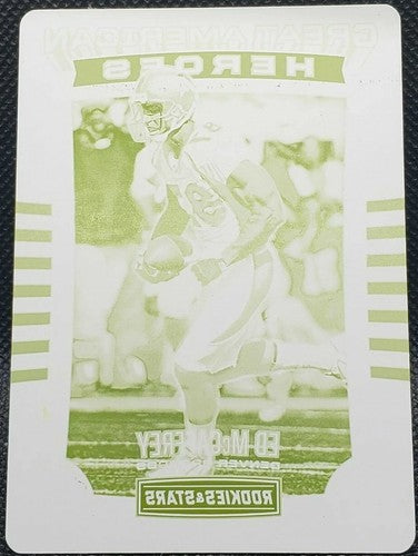 ED McCAFFREY 2017 Panini Rookies & Stars Heroes PRINTING PLATE SP #1/1 Broncos