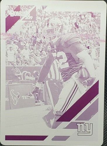 ALEC OGLETREE 2019 Panini Donruss Base PRINTING PLATE SP #1/1 Giants Rams One of