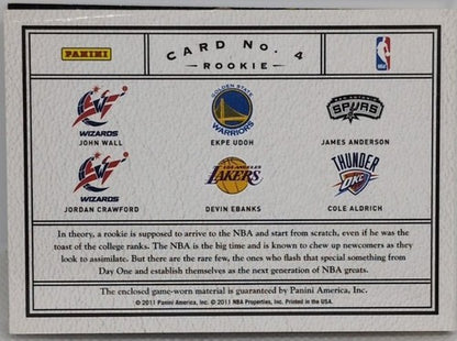 John WALL Ekpe UDOH Jordan CRAWFORD ALDRICH + 2011-12 Preferred 6 Jersey BOOKLET