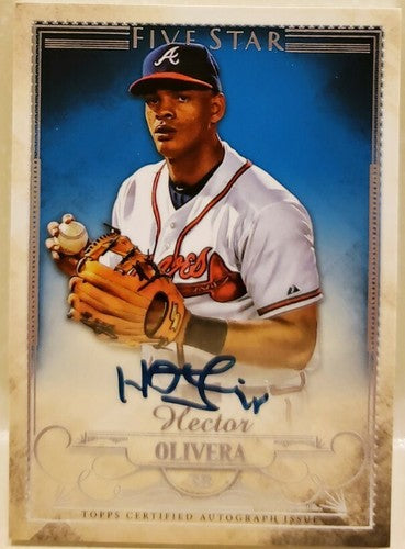 HECTOR OLIVERA 2016 Topps Five Star Baseball AUTO Signature SP Atlanta Braves