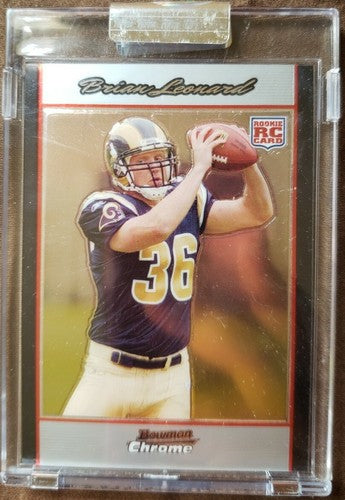 BRIAN LEONARD 2007 Topps Bowman Chrome Sealed Uncirculated #/1079 St. Louis Rams