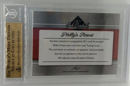 AL ELI HODKEY 2011 Leaf Ink Philly's Finest CUT AUTO Beckett BGS SP 1/1 Phillies