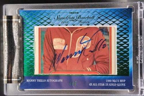 Manny TRILLO Frank WHITE 2013 Tristar SignaCuts DUAL CUT AUTO /5 Royals Phillies