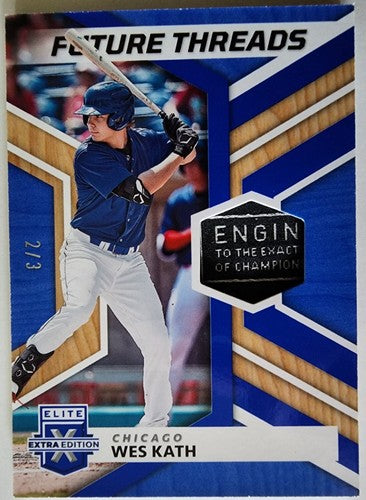 WES KATH 2022 Panini Elite Extra RC Jersey LAUNDRY TAG PATCH Blue #2/3 White Sox