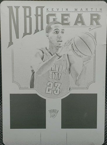 KEVIN MARTIN 2012-13 Panini National Treasures NBA Gear PRINTING PLATE SP #1/1