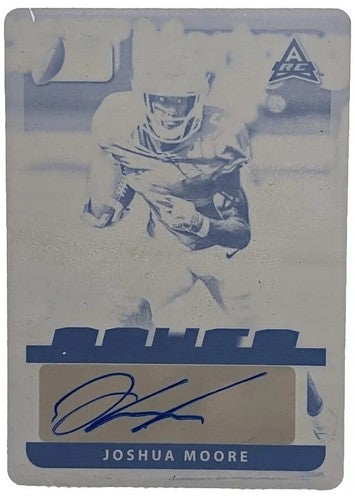 JOSHUA MOORE 2021 Leaf Pro Set Power RC AUTO PRINTING PLATE #1/1 Texas Longhorns