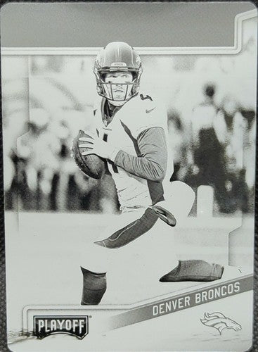 CASE KEENUM 2018 Panini Playoff Base PRINTING PLATE SP #1/1 Broncos Bills One of