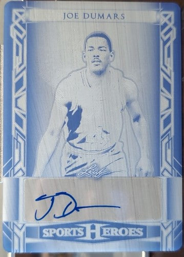 JOE DUMARS 2024 Leaf Metal Sports Heroes AUTO PRINTING PLATE SP #1/1 Pistons NBA