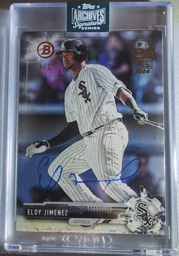 ELOY JIMENEZ 2024 Topps Archives 2017 Bowman Draft RC AUTO SP 1/1 Cubs White Sox