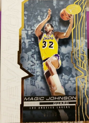 ERVIN MAGIC JOHNSON 2007-08 Bowman Elevation Blue SP #/99 Los Angeles Lakers #50