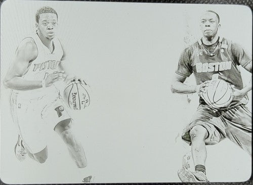 REGGIE JACKSON 2014-15 Panini Flawless Now & Then PRINTING PLATE SP #1/1 Pistons
