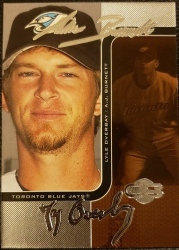 A.J. BURNETT Lyle OVERBAY 2006 Topps Co-Signers Changing Faces /125 Blue Jays AJ
