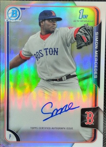 ð´ SIMON MERCEDES 2015 Topps Bowman Chrome 1st RC Refractor AUTO SP /499 Red Sox