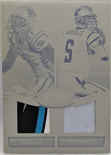 Jimmy CLAUSEN Brandon LaFELL 2010 RC DUAL Panthers LOGO PATCH PRINTING PLATE 1/1