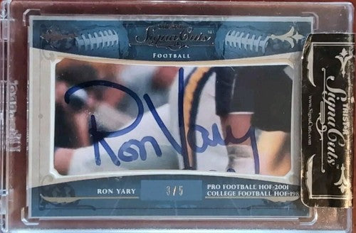 RON YARY 2011 TriStar SignaCuts Football Cut AUTO Silver SP #/5 Vikings Rams HoF