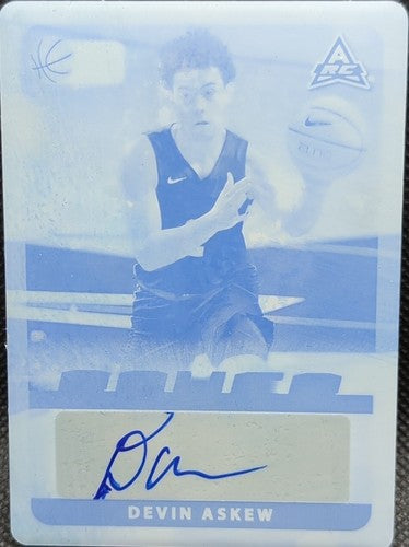DEVIN ASKEW 2021-22 Leaf Pro Set Power RC AUTO PRINTING PLATE SP #1/1 Cal One of
