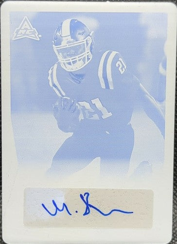 MATAEO DURANT 2021 Leaf Memories RC 1990 AUTO PRINTING PLATE SP #1/1 Steelers of