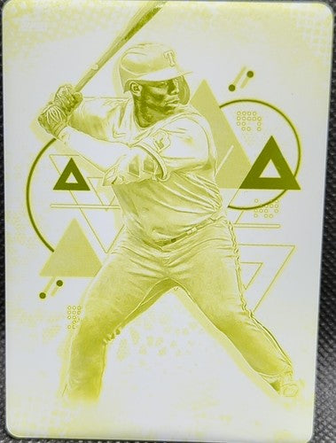 CURTIS TERRY 2022 Topps Inception RC PRINTING PLATE SP #1/1 Texas Rangers One of
