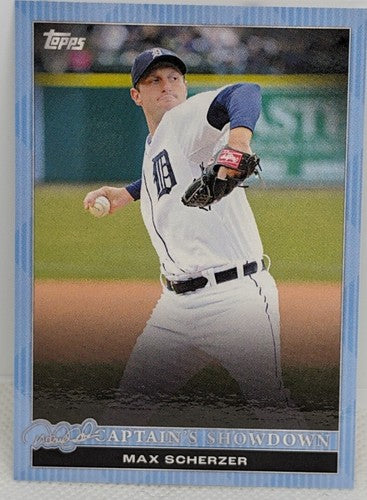 MAX SCHERZER 2022 Topps X Derek Jeter Captain's SKY BLUE SP #/150 Tigers Rangers