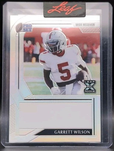 GARRETT WILSON 2022 Leaf Pro Set Metal Pre-Production PROOF Prismatic #1/1 Jets
