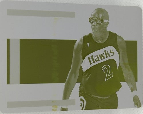 MOSES MALONE 2013-14 National Treasures PRINTING PLATE SP 1/1 Hawks 76ers One of