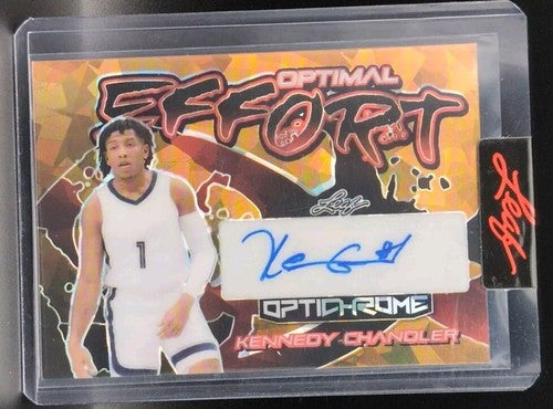 KENNEDY CHANDLER 2022-23 Leaf Optichrome Optimal Effort PROOF AUTO 1/1 Grizzlies