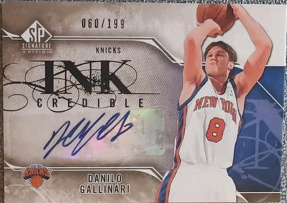 DANILO GALLINARI 2009-10 SP Signature Edition INKcredible AUTO /199 Knicks Bucks