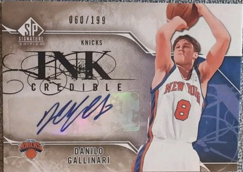 DANILO GALLINARI 2009-10 SP Signature Edition INKcredible AUTO /199 Knicks Bucks
