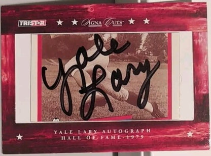 YALE LARY 2007 TriStar Signa Cuts 1989 Swell Buyback AUTO SP #1/157 Lions Aggies