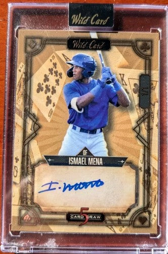 ISMAEL MENA 2023 Wild Card 5 Card Draw Classic RC AUTO GOLD #1/1 Chicago Cubs of