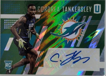 CORDREA TANKERSLEY 2017 Panini Unparalleled RC AUTO MEGA MOON LAVA #5/5 Dolphins