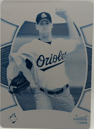 BRIAN BURRES 2007 Upper Deck MLB Elements RC PRINTING PLATE #1/1 Orioles One of