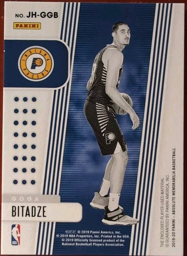 GOGA BITADZE 2019-20 Panini Absolute RC JUMBO HAT LAUNDRY TAG LOGO PATCH /10 Cap