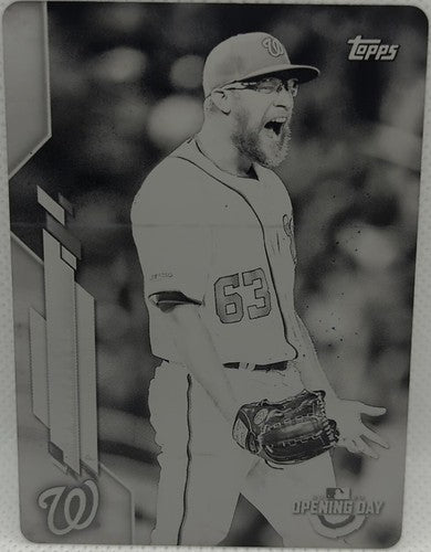 SEAN DOOLITTLE 2020 Topps Opening Day PRINTING PLATE SP 1/1 Nationals A's One of