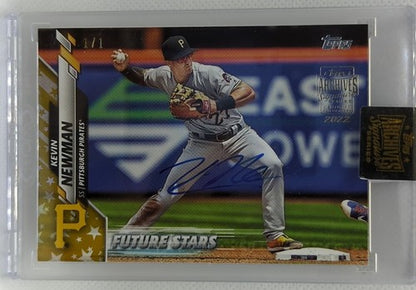 KEVIN NEWMAN 2022 Topps Archives 2020 Future Stars AUTO SP #1/1 Pirates Reds of