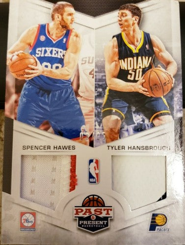 Tyler HANSBROUGH Spencer HAWES 2012-13 Panini Past Present DUAL Jersey PATCH /25