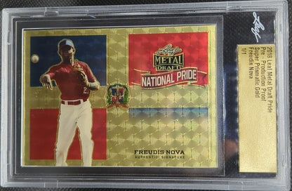 FREUDIS NOVA 2018 Leaf Metal RC Gold PRE-PRODUCTION PROOF SP #1/1 Astros One of