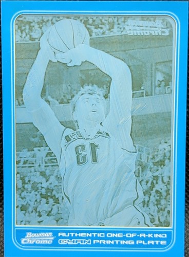 MEHMET OKUR 2006-07 Topps Bowman Chrome PRINTING PLATE #1/1 Jazz Pistons One of