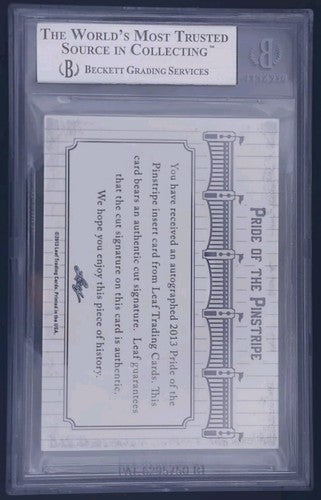 EDDIE WELLS 2013 Leaf Pride Of The Pinstripe CUT AUTO Masterpiece SP 1/1 Yankees