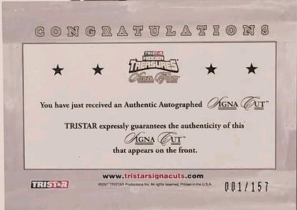 YALE LARY 2007 TriStar Signa Cuts 1989 Swell Buyback AUTO SP #1/157 Lions Aggies