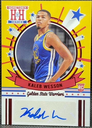 ð´ KALEB WESSON 2020-21 Panini Chronicles Hometown Heroes RC AUTO RED Warriors