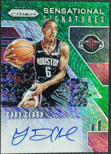 GARY CLARK 2019-20 Panini Prizm Sensational Signatures GREEN SHIMMER AUTO SP /25